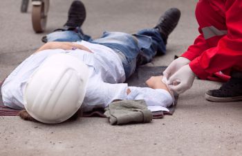 Injured Worker Lying on the Ground Atlanta GA