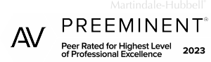 AV Preeminent - Peer Related for Highets Level of Professional Excellence 2023